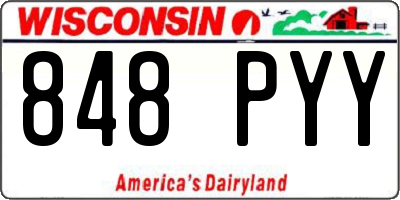 WI license plate 848PYY