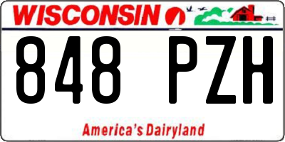 WI license plate 848PZH