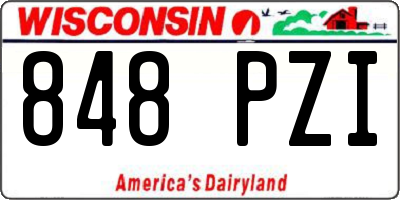 WI license plate 848PZI