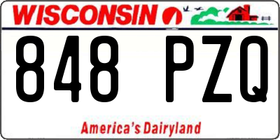 WI license plate 848PZQ