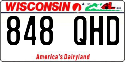 WI license plate 848QHD