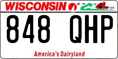 WI license plate 848QHP