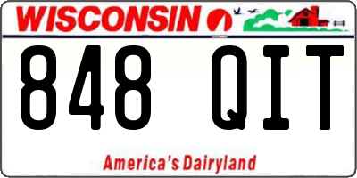 WI license plate 848QIT