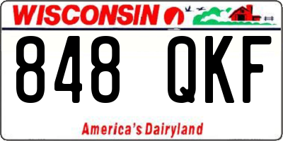 WI license plate 848QKF
