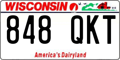 WI license plate 848QKT