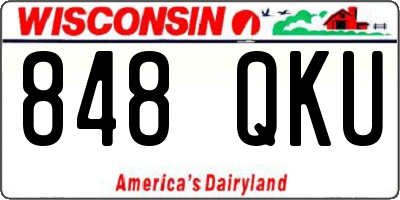 WI license plate 848QKU