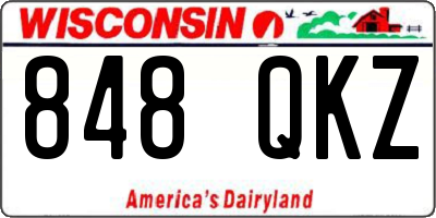 WI license plate 848QKZ