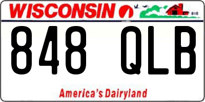 WI license plate 848QLB