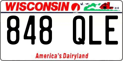 WI license plate 848QLE