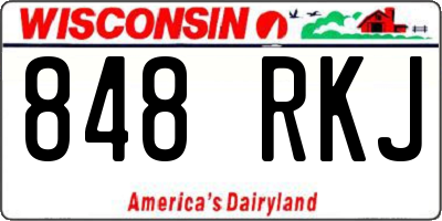 WI license plate 848RKJ