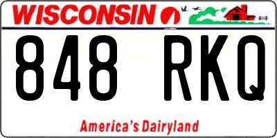 WI license plate 848RKQ