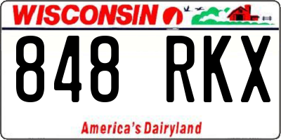 WI license plate 848RKX