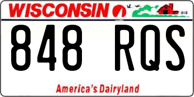 WI license plate 848RQS