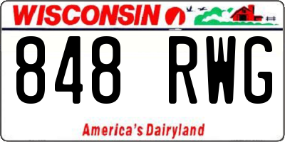 WI license plate 848RWG