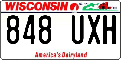 WI license plate 848UXH