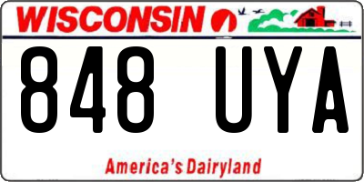 WI license plate 848UYA