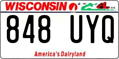 WI license plate 848UYQ