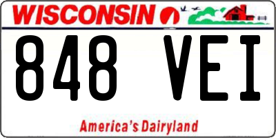 WI license plate 848VEI