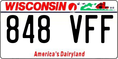 WI license plate 848VFF