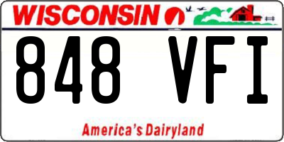 WI license plate 848VFI
