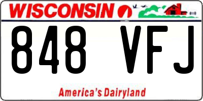 WI license plate 848VFJ