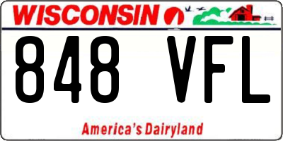 WI license plate 848VFL