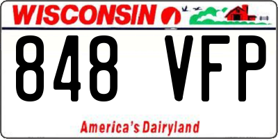 WI license plate 848VFP