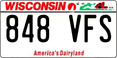 WI license plate 848VFS