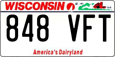 WI license plate 848VFT