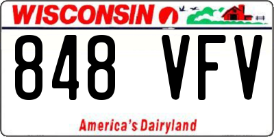 WI license plate 848VFV