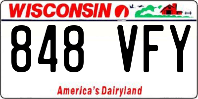 WI license plate 848VFY