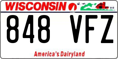 WI license plate 848VFZ