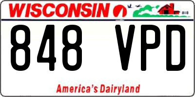 WI license plate 848VPD