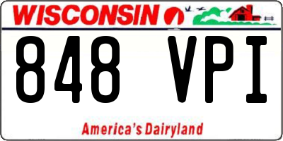WI license plate 848VPI