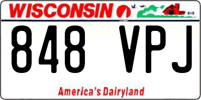WI license plate 848VPJ
