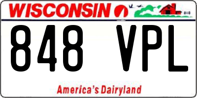 WI license plate 848VPL