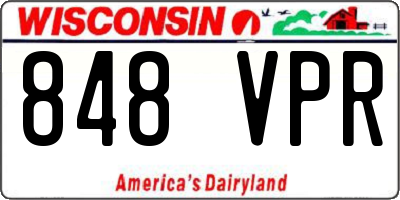 WI license plate 848VPR