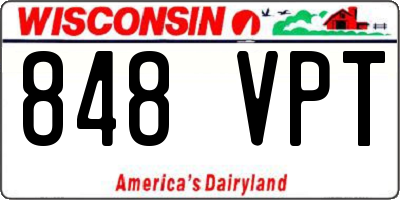 WI license plate 848VPT
