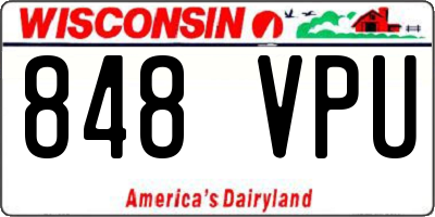 WI license plate 848VPU