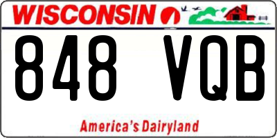 WI license plate 848VQB