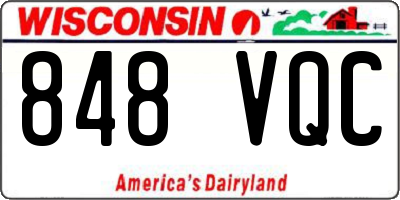 WI license plate 848VQC