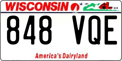 WI license plate 848VQE