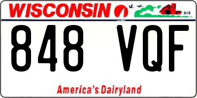 WI license plate 848VQF