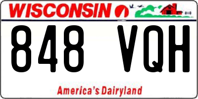 WI license plate 848VQH