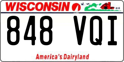 WI license plate 848VQI