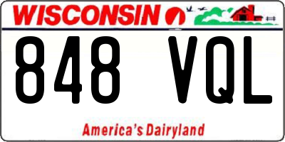 WI license plate 848VQL
