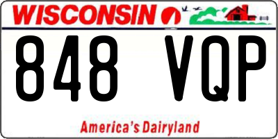WI license plate 848VQP