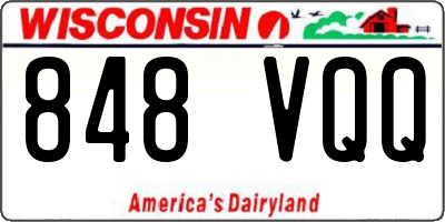 WI license plate 848VQQ