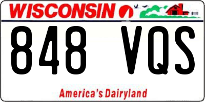 WI license plate 848VQS