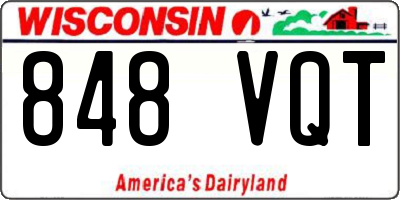 WI license plate 848VQT